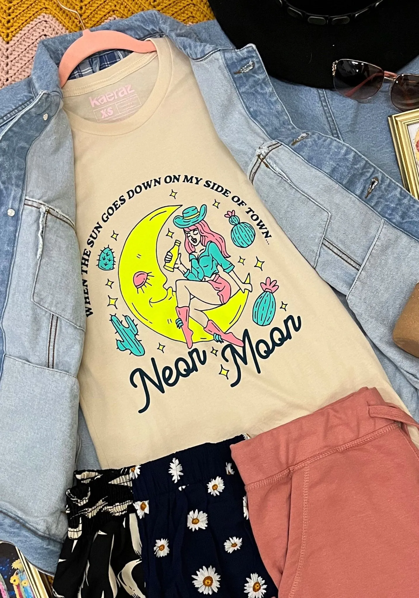 Neon Moon Cream Tee