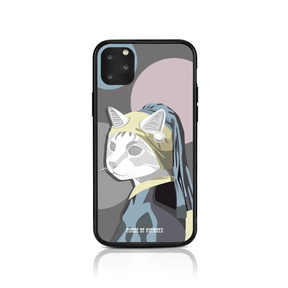 Original Design Phone Case - Cat with a Pearl Earring - Style E