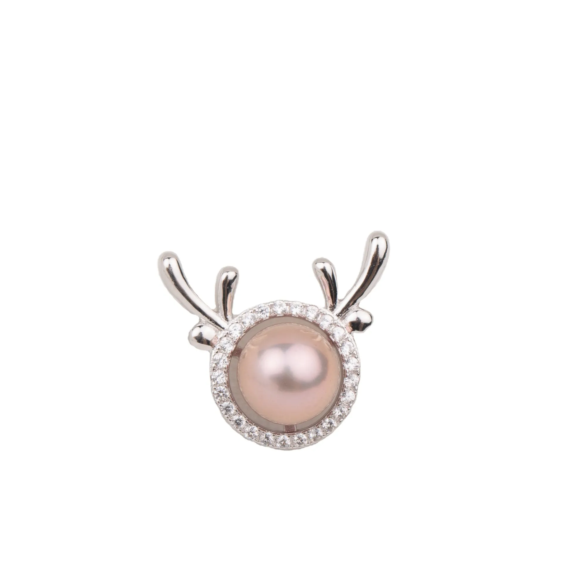 P010746 DIY 7-10mm Natural Freshwater pearl pendant accessory 925 sterling silver engagement jewelry necklace for women