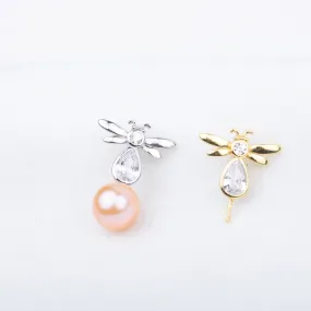 P010849 DIY 7-9mm Natural Freshwater pearl pendant accessory 925 sterling silver engagement jewelry necklace for women