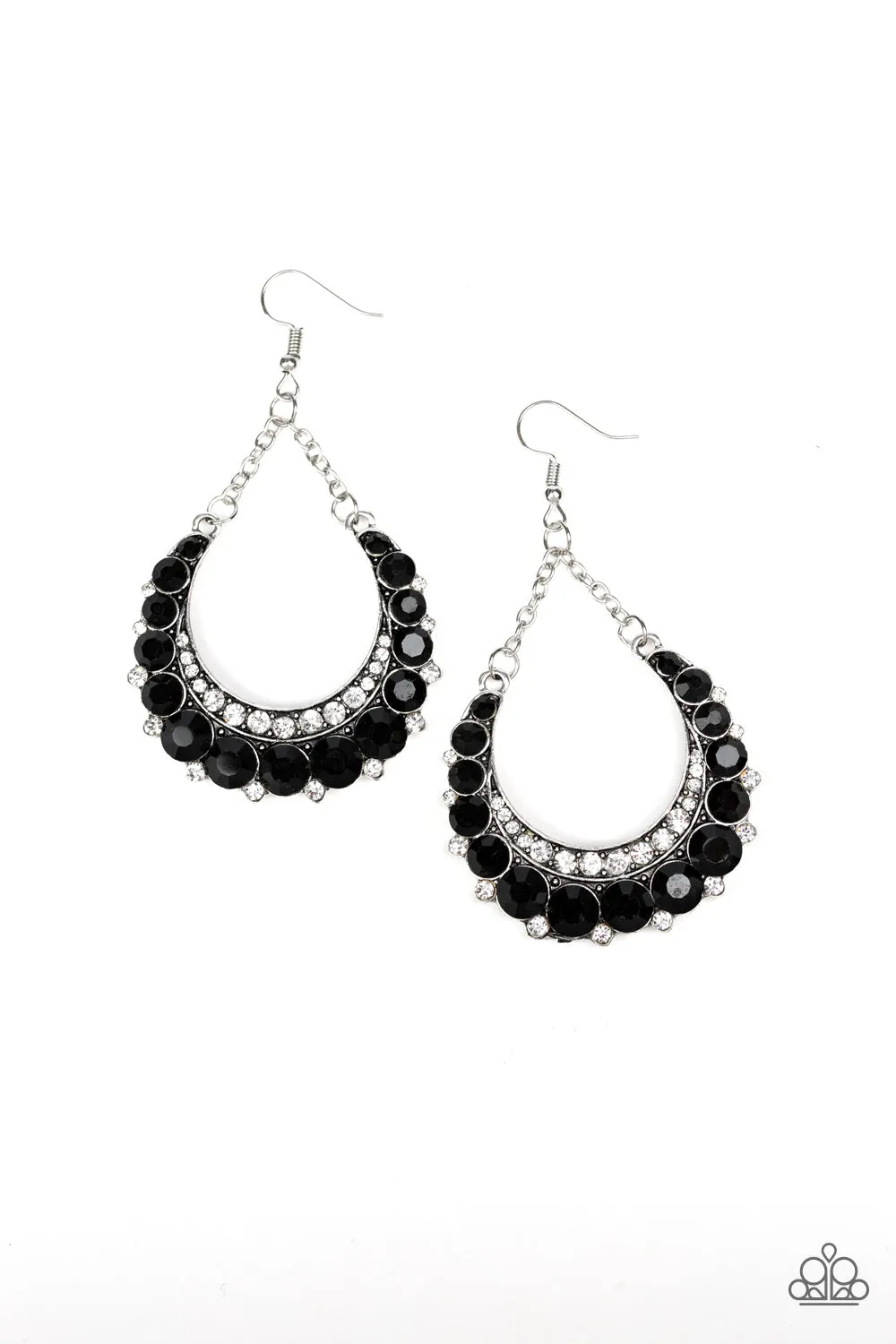 Paparazzi Accessories  - Once In A SHOWTIME #E37 Bin - Black Earring