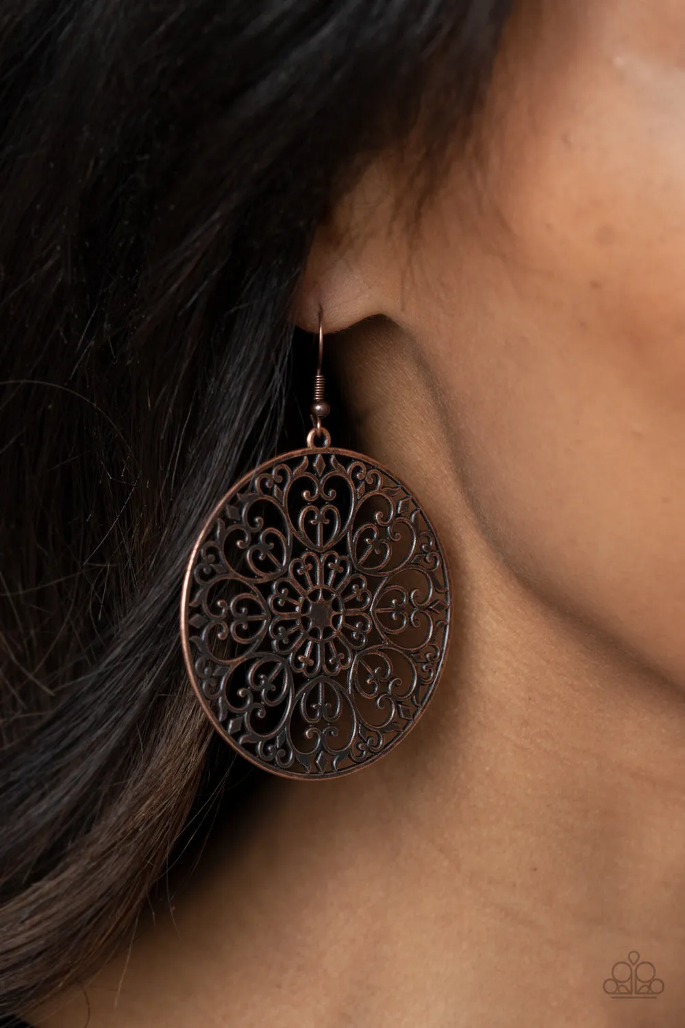 Paparazzi Earring ~ Make A MANDALA Out Of You - Copper