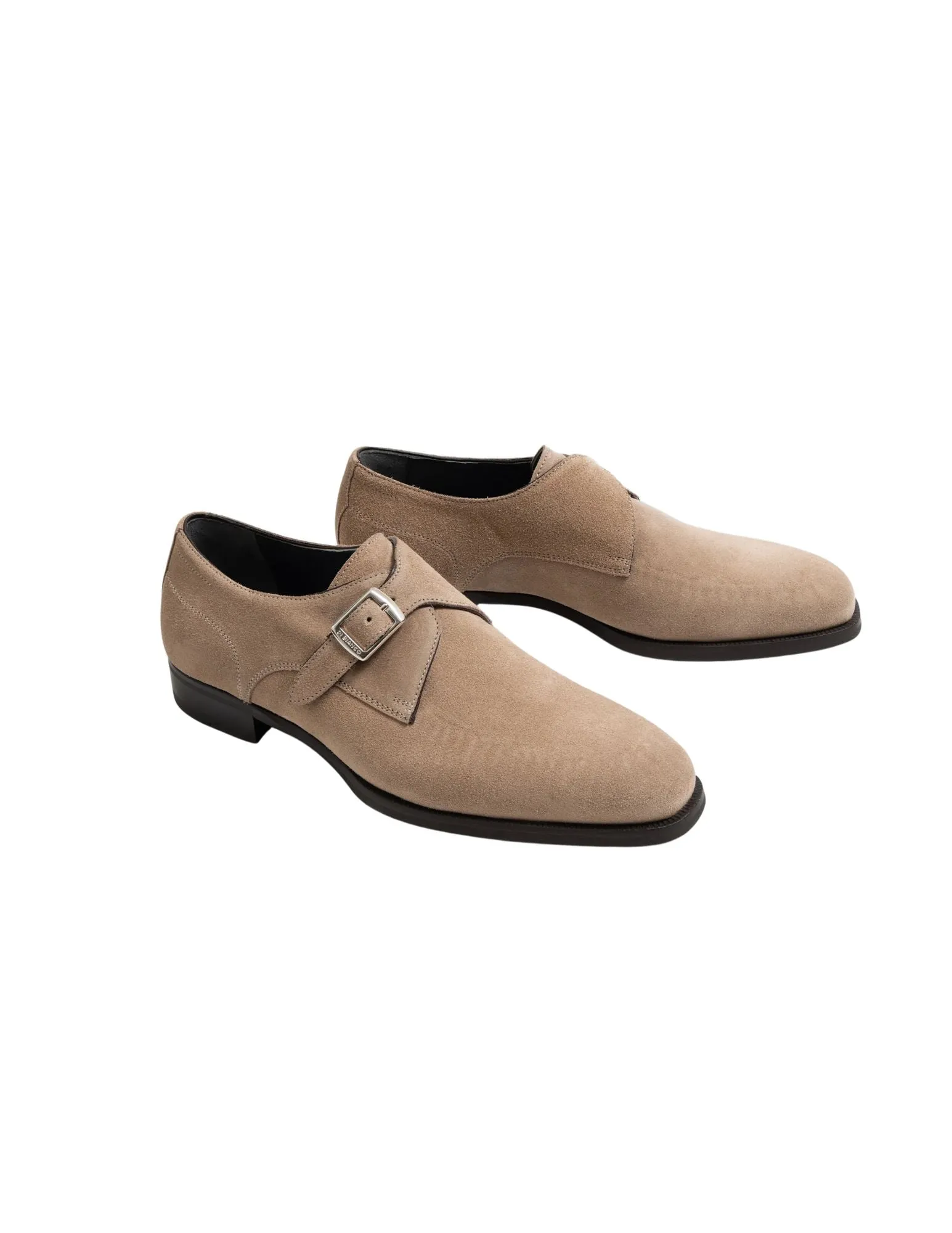 Parma Suede Monk Strap | Sand Antilope