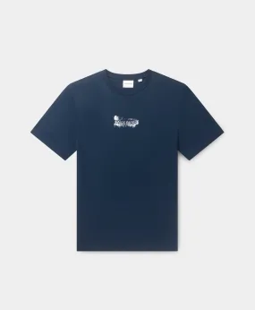 Peagant Blue Scratch Logo T-Shirt