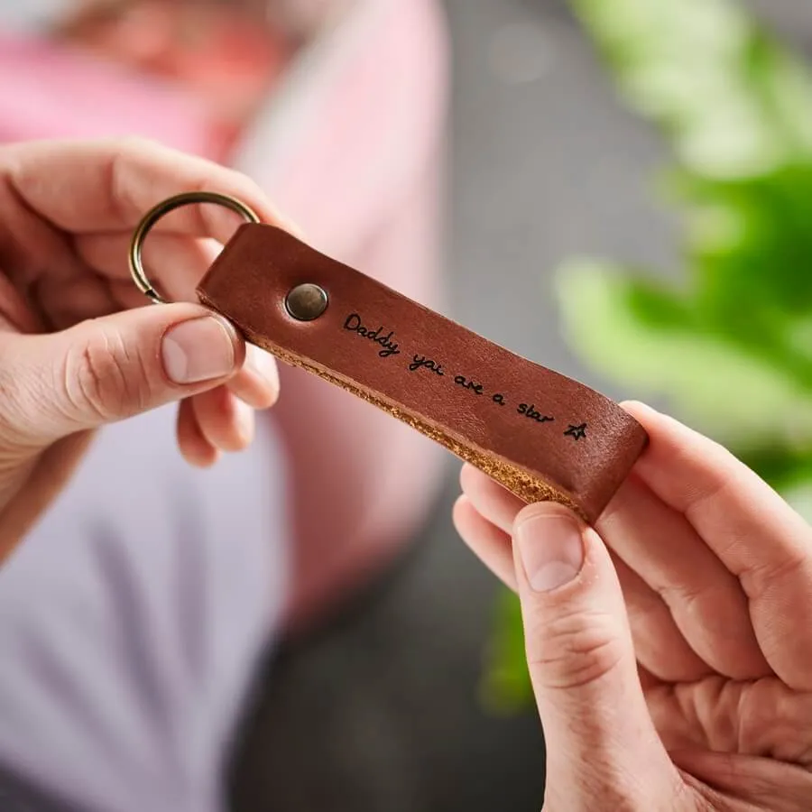 Personalised Loop Leather Key Ring