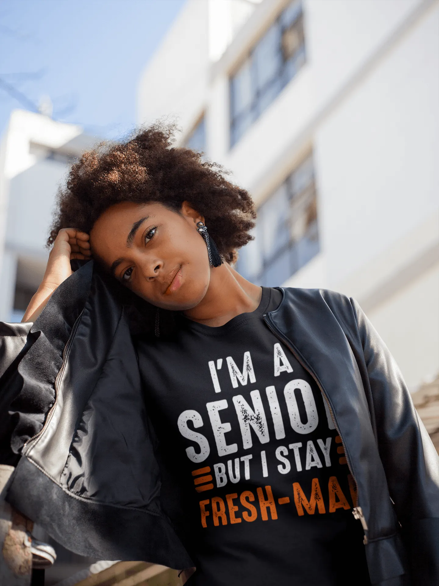 "I'm a Senior But I Stay Freshman" Funny - Unisex T-Shirt