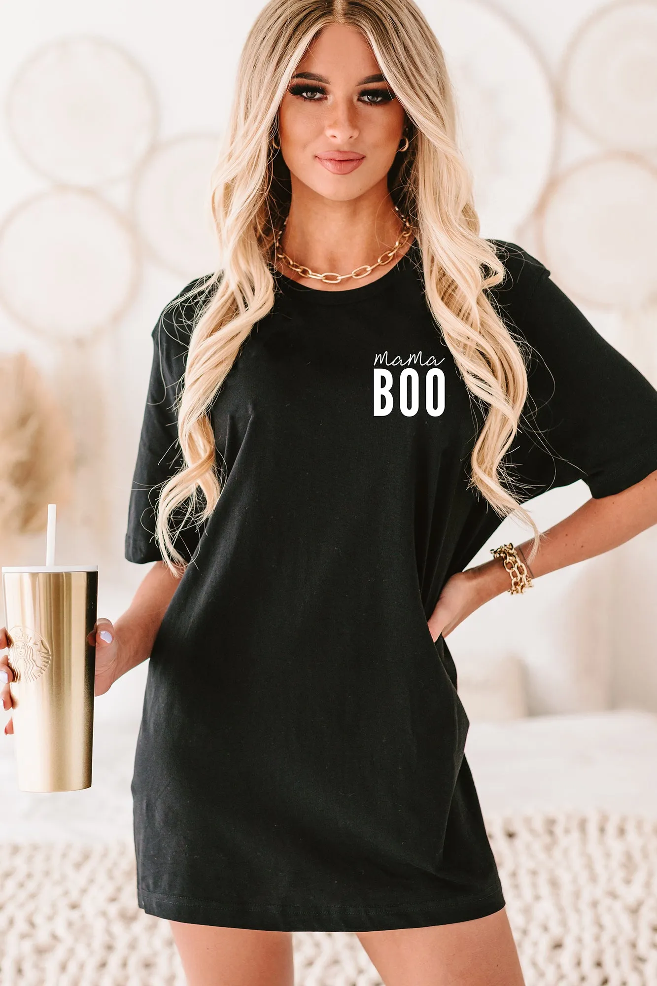 "Mama Boo" Graphic T-Shirt (Black) - Print on Demand