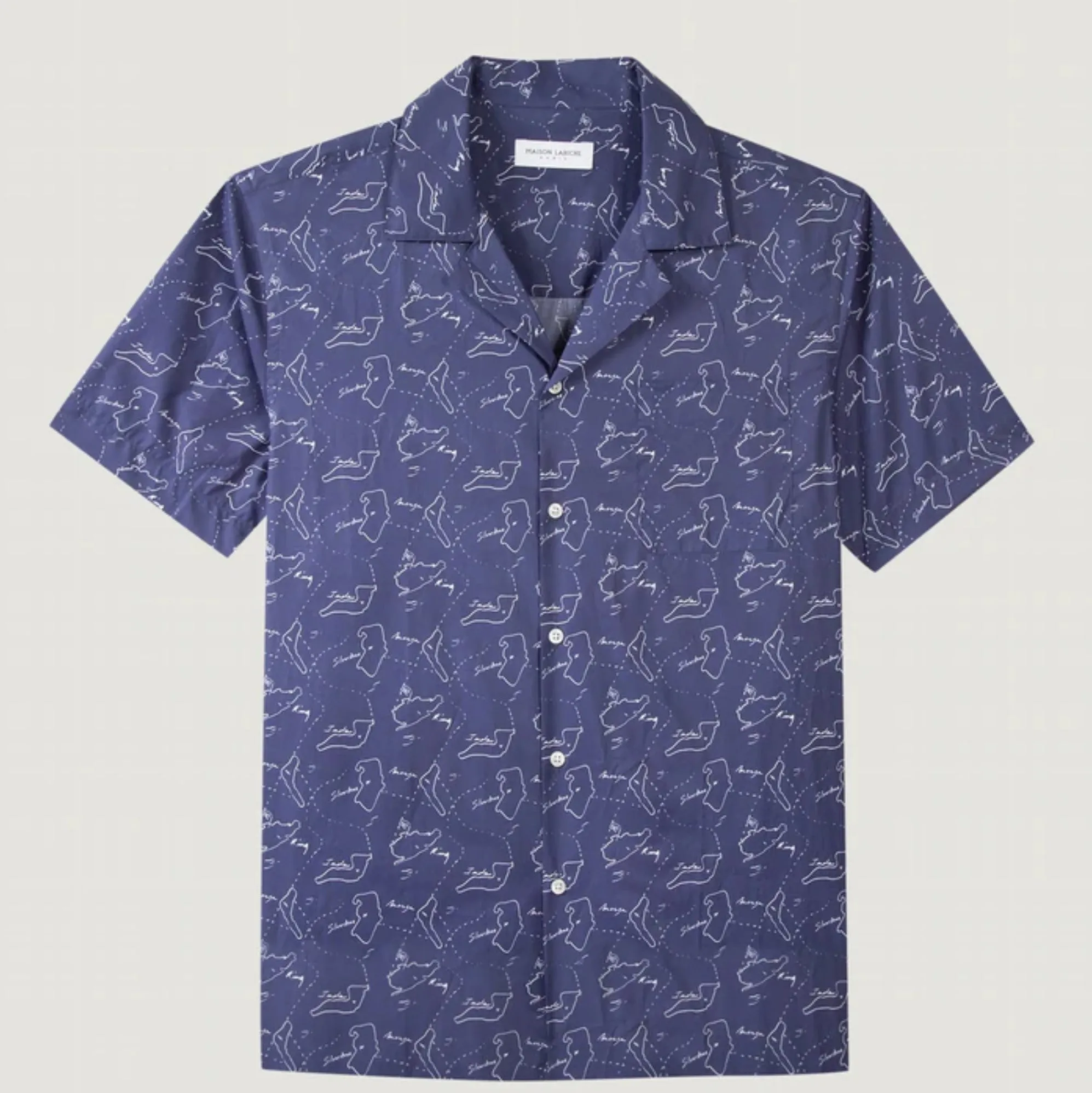 "Racing Print" Short-Sleeved Germain Shirt