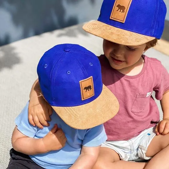 Snapback Hat - Suede Blue Cub (Kids-Adults)