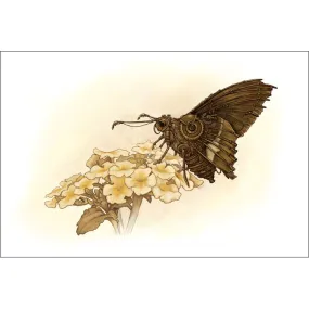 Steampunk Butterfly Print 18x12"