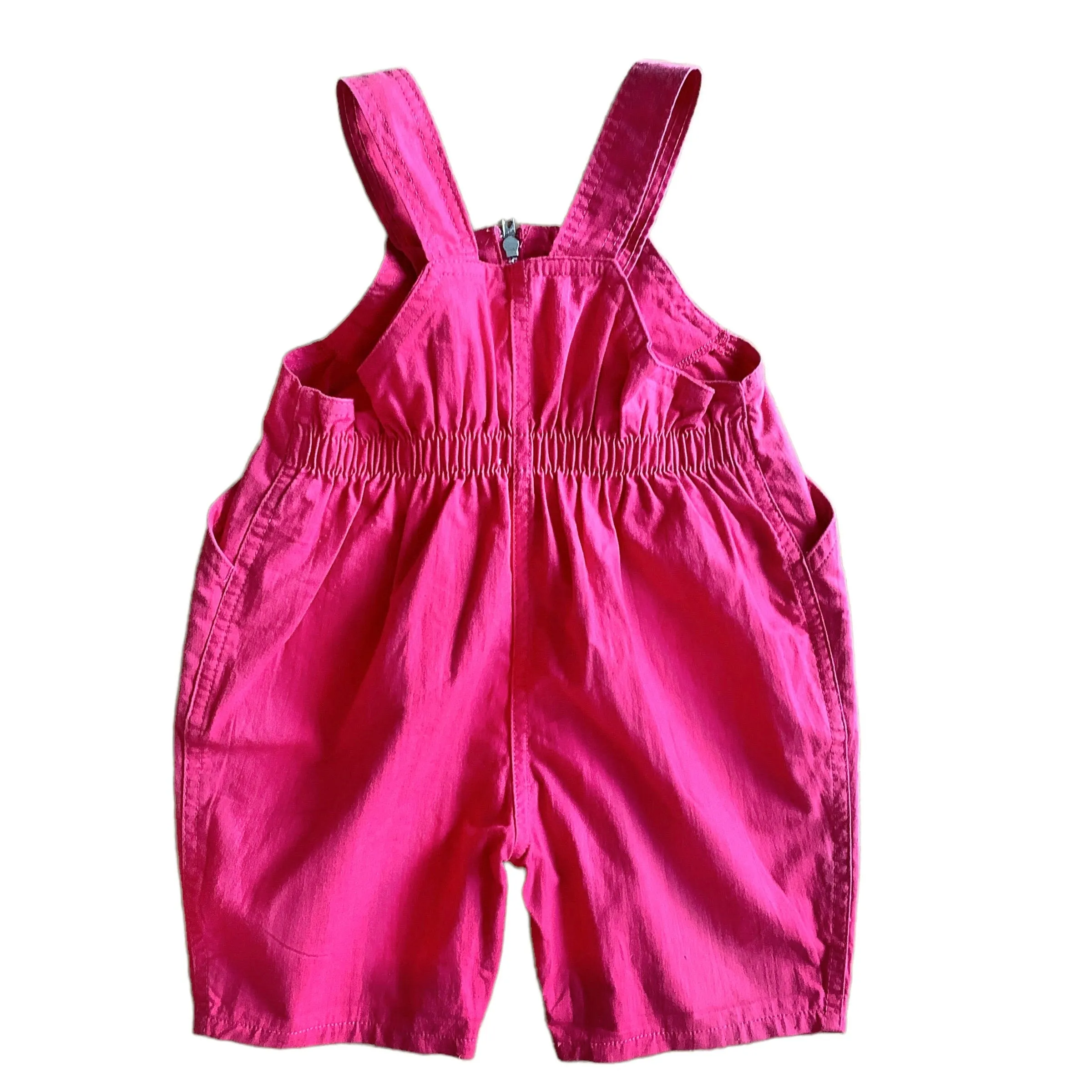 Vintage 1980s Neon Pink Dungarees  9-12 Months